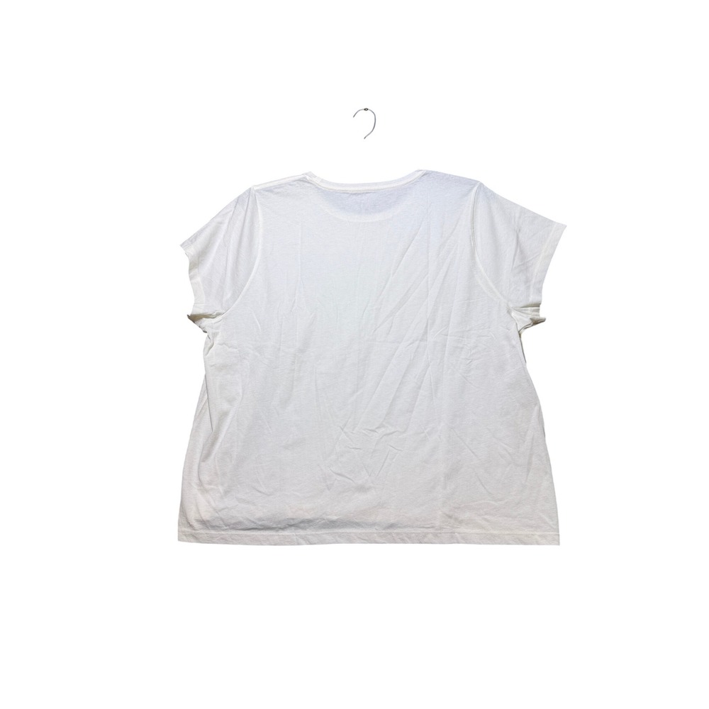 J.Crew Collector Tee Women 3X White Excellent Short Sleeve Cotton Crew Neck - Picture 2 of 6